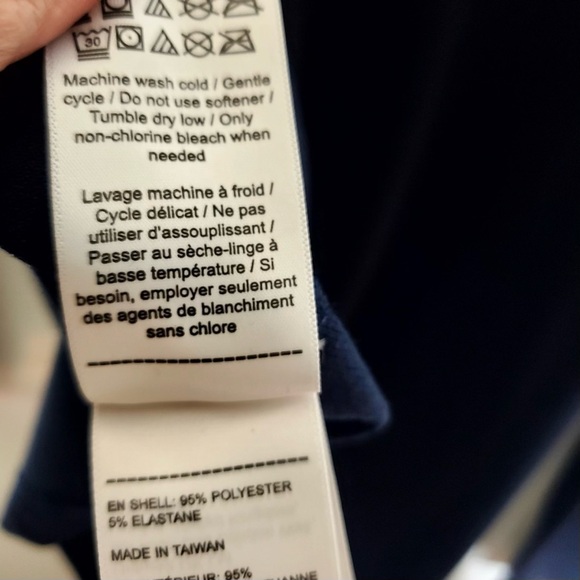 UNTUCKit Caesar Long Sleeve Polo shirt in Dark Blue Size Medium - Picture 7 of 8